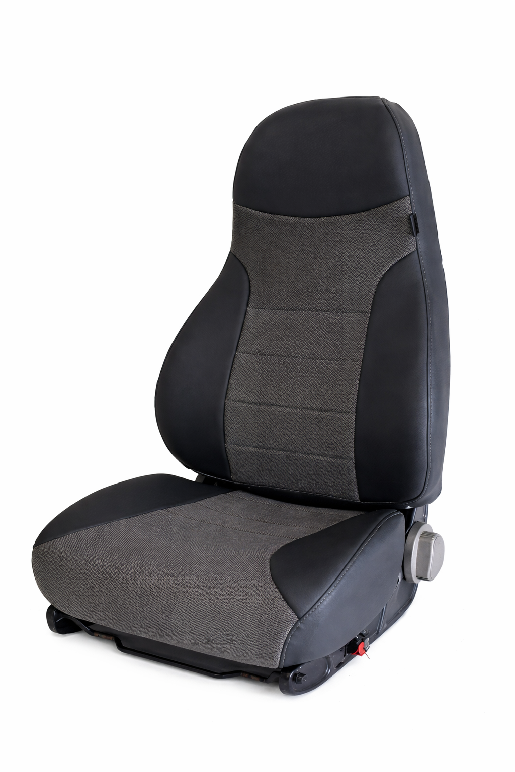 National Peterbilt Black Vinyl with Gray Cloth Center Back and Seat Cover