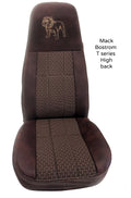 Bostrom T-series high back tobacco faux leather with camel lattice fabric  Back and Seat Cover
