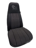 Bostrom T-series high back black faux leather with lattice gray fabric  Back and Seat Cover