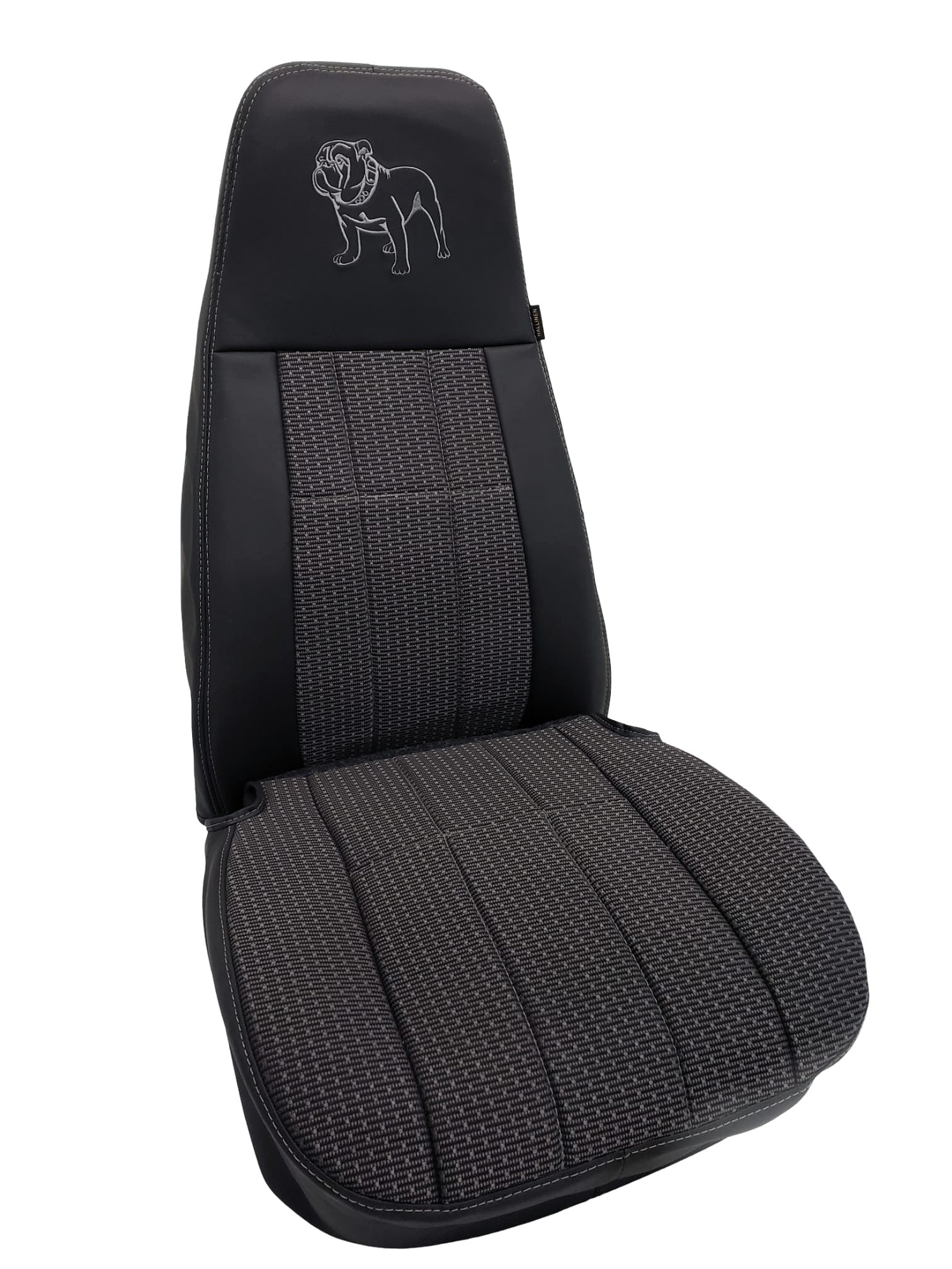 Bostrom T-series high back black faux leather with lattice gray fabric  Back and Seat Cover