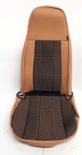 Bostrom T-series high back tan faux leather with camel kris-kros fabric  Back and Seat Cover