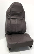 Legacy Silver Seat Genuine Gray Leather  Back and Seat Cover  with foam cushion