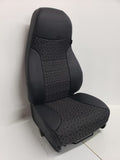 National Peterbilt black faux leather & Kris-Kros gray fabric Back and Seat Cover