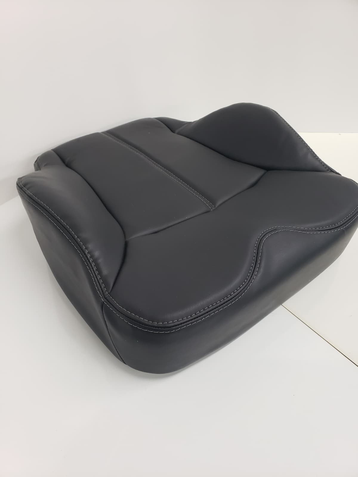 Legacy Silver black Faux Leather Cushion and  Seat Cover with foam cushion